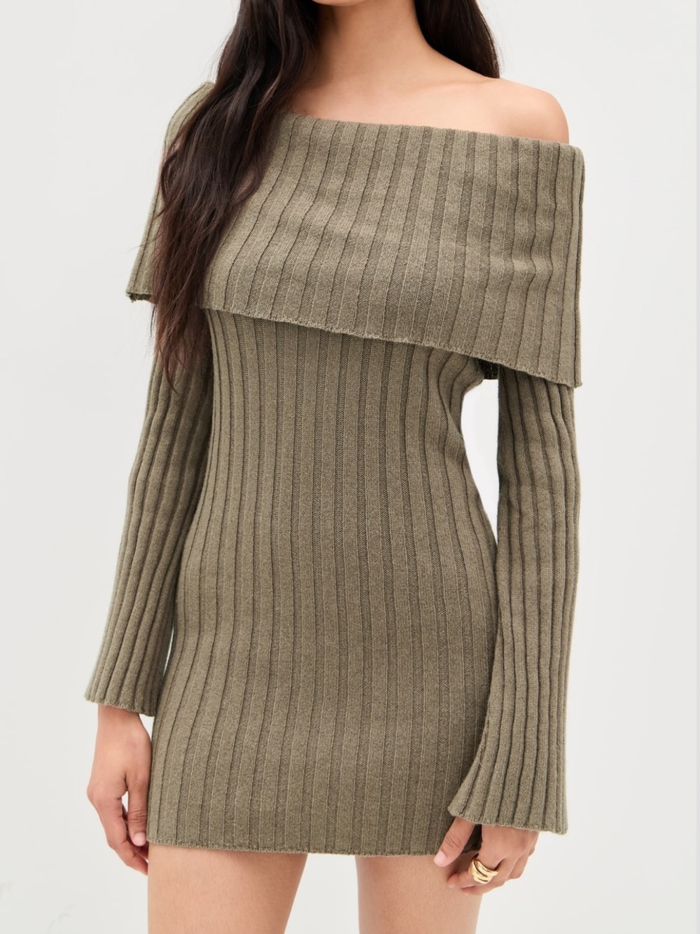 Reformation Lacey Cashmere Blend Sweater Dress